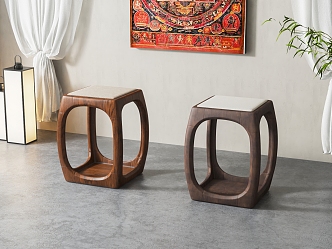 New Chinese Stool Combination 3d model