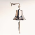 Stylish Metallic Decorative Ornament Set With Curved Bracket Bell And Hanging Strip