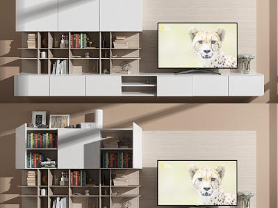 Modern TV Background Cabinet Minimalist TV Cabinet model