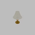 Elegant Gold Table Lamp With White Shade And Twisted Metal Base Design