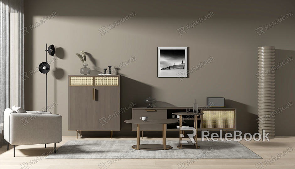 Modern TV Cabinet Wooden TV Cabinet model