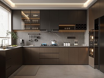 Modern Italian Light Luxury Kitchen Appliances 3d model