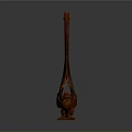 Two Brown Wing Shaped Carved Wooden Decorative Items With Bird Shaped Base