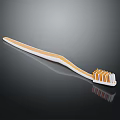 Sleek Modern Toothbrush With Yellow And White Handle And Soft Bristles Design