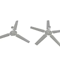 White Air Cooler Ceiling Fan With Five Blades For Indoor Cooling