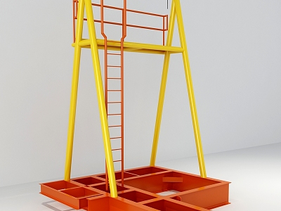 Industrial LOFT steel shelf model