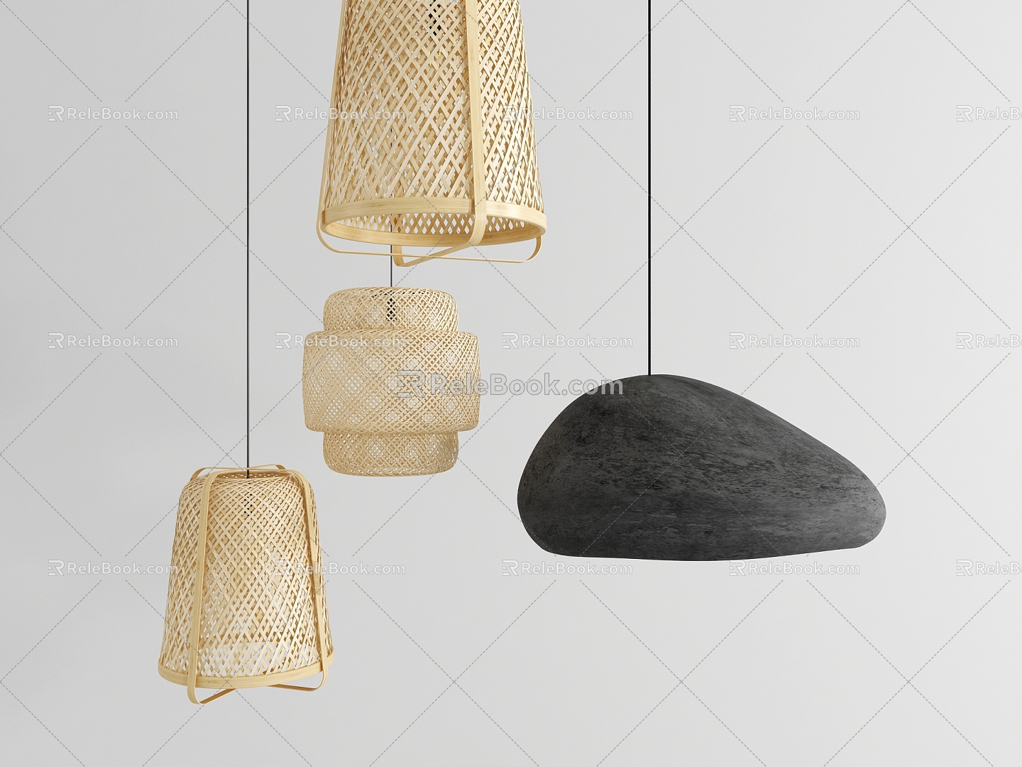 Bamboo chandelier decorative chandelier model