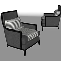 Nordic Single Sofa Casual Sofa Sofa Reading Sofa Leisure Chair Sofa Chair Lazy Sofa 3d model