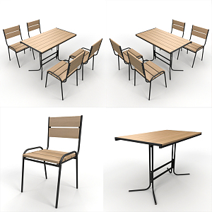 Industrial LOFT Outdoor Table and Chair Table 3d model