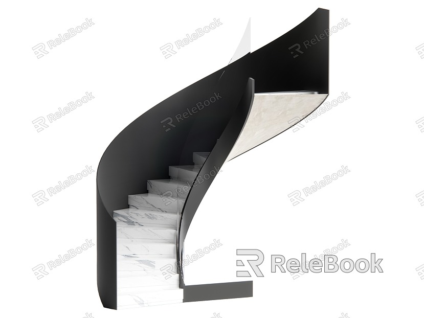 modern revolving staircase model