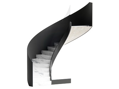 modern revolving staircase 3d model