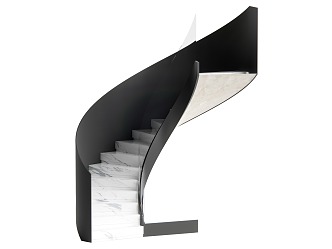 modern revolving staircase 3d model