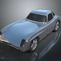 Sleek Silver Vintage Sports Car With Shiny Exterior And Classic Design Features