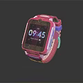 Pink Smart Watch For Kids With Digital Screen Time Date Display And Colorful Strap