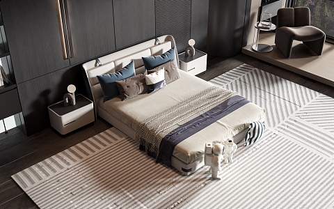 Style Commodity Bed 3d model