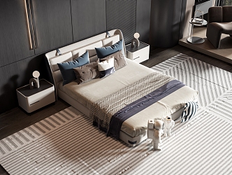 Style Commodity Bed 3d model