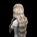 Female Game and Movie Character with Long Blonde Curly Hair Design