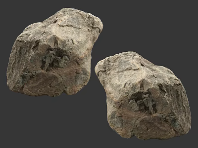 Natural Stone and Wood Materials with Rough Textures and Natural Surfaces 3d model