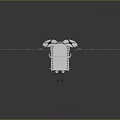Satellite Model With Blue Solar Panels White Antenna Dishes And Main Body Design