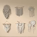 Handmade Macrame Wall Hangings With Tassels And Dreamcatcher Designs For Home Decor