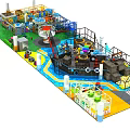 Fun Colorful Playground With Slides Climbing Frames Sandpit And Interactive Play Zones