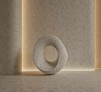 Rice gray micro cement paint art paint concrete real stone paint latex paint 3d model