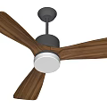 Modern Design Ceiling Mounted Air Conditioner Fan With Wooden Blades And Metal Frame