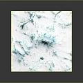 Natural Blue And White Mountain Terrain Landscape With Textured Surface