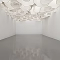 Special-Shaped Ceiling Xiangyun Ceiling Corrugated Ceiling Wave Ceiling Xiangyun Paper Ceiling Random Curled Kraft Paper Ceiling French Textured Paper 3d model