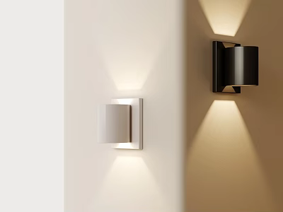 Modern Wall Lamps In White And Black With Wall Mounted Lighting Design 3d model