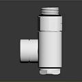Silver Metal Cup With Two Parts Cylindrical Body Smooth Surface And Reflective Finish On Dark Background