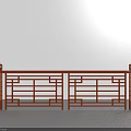 Classic Chinese Decorative Railing with Intricate Patterned Panels and Ornate Details