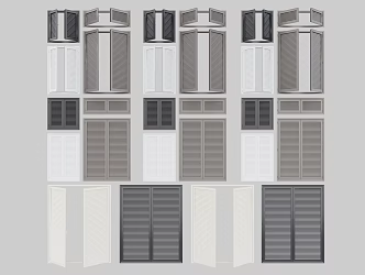 modern window blinds casement blinds 3d model