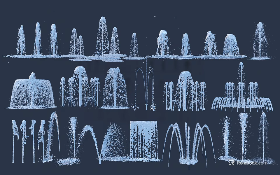 Garden Ornaments Showcasing Various Decorative Fountain Designs And Shapes For Gardens 3d model 