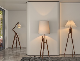 Simple floor lamp 3d model