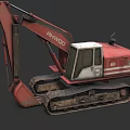 Red White FHWOO Excavator With Heavy Duty Tracked Undercarriage For Industrial Construction Work