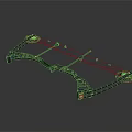 Blue Compound Bow With Bowstring And Mechanical Components On Gray Background