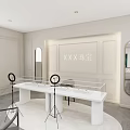 Elegant Jewelry Store Interior With Chandelier Display Cases And Luxury Jewelry Counters