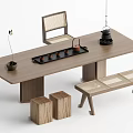 Silent Wind Tea Table and Chair Tea Table 3d model