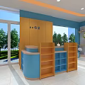Modern Retail Store Interior With Spacious Layout Display Shelves Ceiling Lights And Tile Flooring 3d model