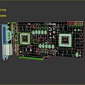 High Performance Graphics Card With Dual GPU Chips and Advanced Electronic Circuit Board Components