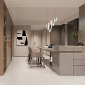 Modern Open Concept Living Dining Room With Brown Sofa TV Wall And Area Rug