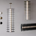 Modern Geometric Layered Chandeliers With Black White Brown Color Options And Designs