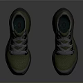 Light Green And White Mesh Design Sneakers With White Laces And Gray Soles