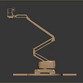 Orange Mobile Aerial Work Platform With Extendable Arm And Support Legs