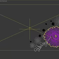 Modern Flower Language Background 3d model