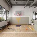 Modern Kids Playroom Interior With Green Slide Staircase Colorful Rug And Large Windows