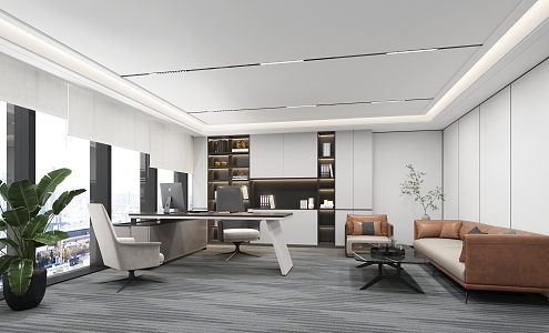 modern general manager office 3d model