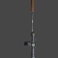 Tactical Weapon Rifle With Wooden Stock Metal Scope And Barrel Parts