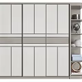 Modern Wardrobe Designs Featuring Sliding Doors And Side Shelves With Decorative Items